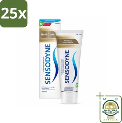 25 x Sensodyne - Tandpasta - MultiCare - Complete Tandverzorging - 75 ml - Grootverpakking - Gevoelige Tanden - Tandpasta - Tandverzorging - Tandplak - Tandvlees