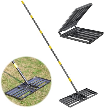 Dailygoods- Gazonhark met gladde randen - Opvouwbaar - Handvat - Hoogwaardig ijzer - Efficiënt nivelleren - Ruimtebesparend opbergen - Grashark