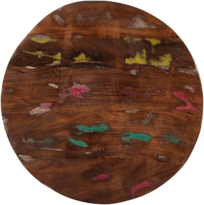 Tafelblad Rond - Houten Blad - Tafel Opfrissen - Massief Gerecycled Hout - 50 cm Doorsnede - Meerkleurig