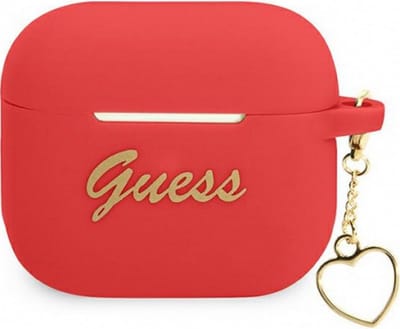 GUESS GUA3LSCHSR AirPods 3 cover red/red Silicone Charm Heart Collection