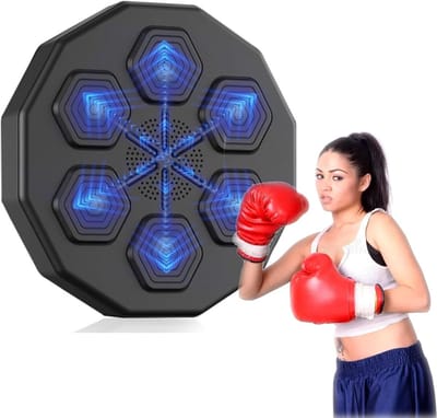 Slimme Boksmachine - Muziek Boksplaat - Thuis Trainen - Bluetooth Muziek - Muurmontage - Zwart