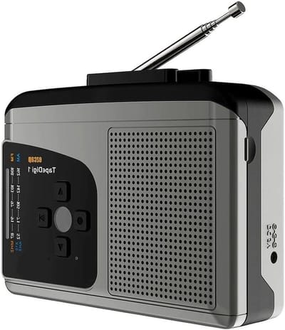 Draagbare Cassette Speler en Recorder met AM FM Radio, Compact Tape Speler, MP3 Converter en USB Voeding