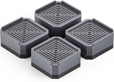 4x Meubelverhogers Grijs - Wasmachine & Droger Voeten - Verstelbare Verhoging voor Bank, Bed of Tafel - 4 cm