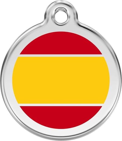Red Dingo Hondenpenning 20 mm Spaanse vlag Spanje