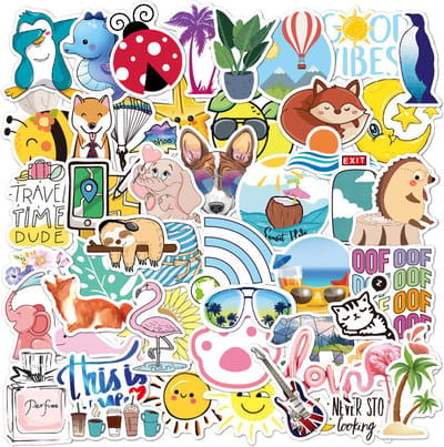 Rainbecom - Skate Stickers 50 Stuks - VSCO Esthetische Stickers - Waterdicht - Anti-Zon- Agenda - Versier je Spullen
