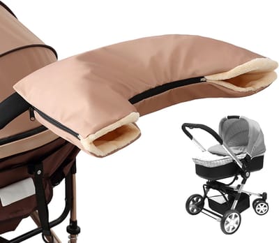 Kinderwagen Handmuff - Wandelwagen Handschoenen - Winterse Wandelingen - Waterdicht Ademend - 56cm Lengte - Kaki