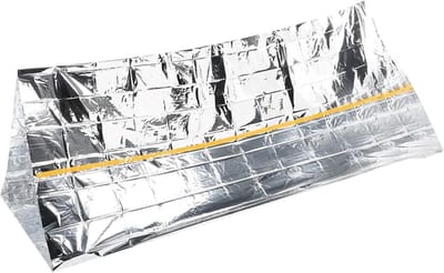 Noodtent - Bivakzak - Outdoor survival - Waterdicht en warmtebehoud - 24 x 17 x 3 cm - Zilver