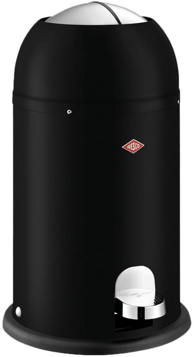 WESCO Kickmaster Junior Prullenbak | Pedaalemmer | 12 Liter | Metaal - Matzwart | Afvalemmer
