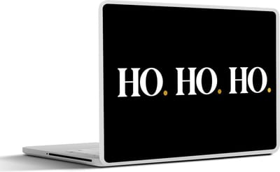 Laptop sticker - 15.6 inch - Ho ho ho - Kerstman - Quotes - Kerst - Spreuken - 36x27,5cm - Laptopstickers - Laptop skin - Cover