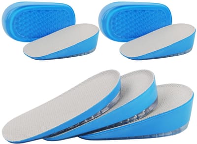 Gel Hoogte verhoging binnenzool, 2 paar onzichtbare hoogte binnenzool hiel schoen lift inserts, comfortabele lift inlegzolen elastische schokabsorptie hielkussen pads voor mannen en vrouwen, 3
