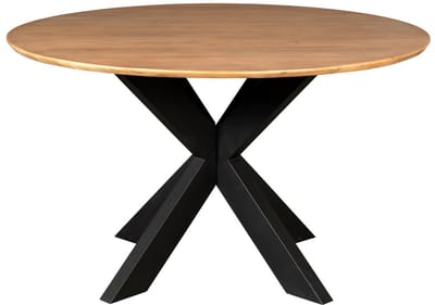 StarFurn Eettafel Madison - Rond Naturel Hout - 130x130x76cm