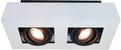 Artdelight - Spot Bosco 2 lichts L 25 cm B 14 cm wit-zwart
