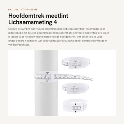 Dailygoods- Meetlint - 4 Stuks - PP Kunststof - Hoofdomtrek - Maatmeter - Lichaamsgezondheid - Afmetingen 30 mm breed, 320 mm lang - Maatlint