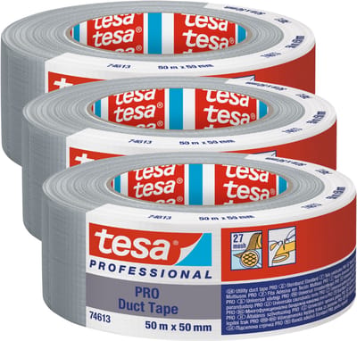 Tesa Serie - Duct Tape - 50m x 50mm - Snel Herstellen - Waterdicht