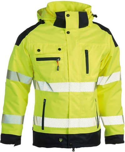 Herock Hodor High Viz Werkjas HV (1901) - Fluor geel | Donkerblauw - XXXL