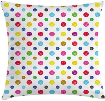 ABAKUHAUS kussenhoes – veelkleurig 40x40 cm – dubbelzijdig bedrukt, multicolor