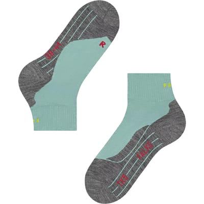 FALKE TK5 Short Wandelsokken anti blaren, lichte padding merinowol sportsokken dames groen - Maat 41-42