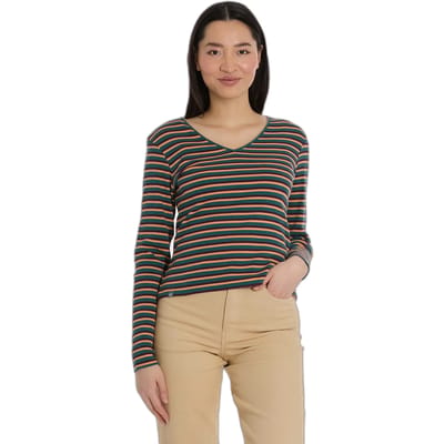 Gestreept dames-T-shirt met lange mouwen Ragwear Janewe