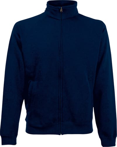 Fruit Of The Loom Heren Premium 70/30 Ritssluiting Neck Sweatshirt (Donker Marine)