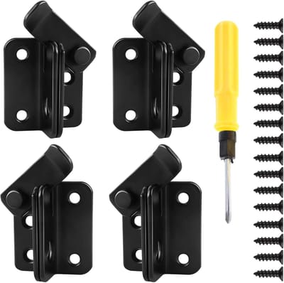 Set van 4 Deursloten en Bouten van RVS - 2-in-1 Latch Lock voor Deuren en Raamvergrendeling, Geschikt voor Huisdieren, Tuindeuren en Hekken