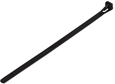 Set van 25 Opklapbare Kabelbinders Voor Binnen - 7,5 mm x 200 mm, Max. Diameter 45 mm - Zwart