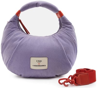Unio Hamburg x Les Visionnaires schoudertas handtas Corduroy Unio Kitzbuehel Lavender paars