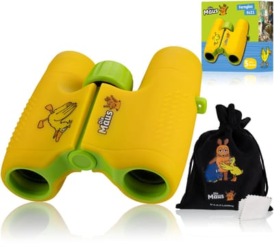 DieMaus - 6x21 Verrekijker voor Kinderen - Geel - Met Tasje - Licht en Compact