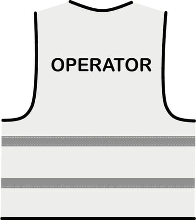 Operator hesje wit