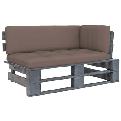 vidaXL - Tuinhoekbank - pallet - geïmpregneerd - grenenhout - grijs