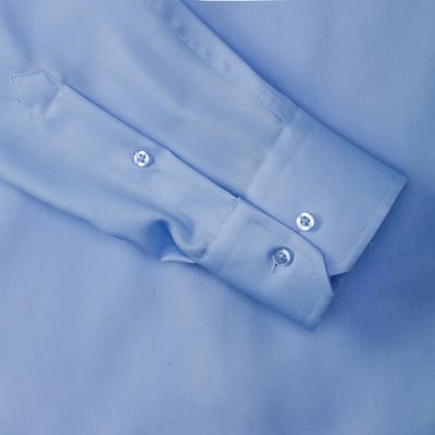Russell Collectie Heren Lange Mouw Ultiem Niet-Ijzershirt (Heldere lucht)