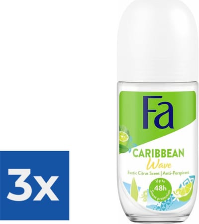 Fa Deo Roll-on - Caribbean Lemon - 50 ml. - Voordeelverpakking 3 stuks