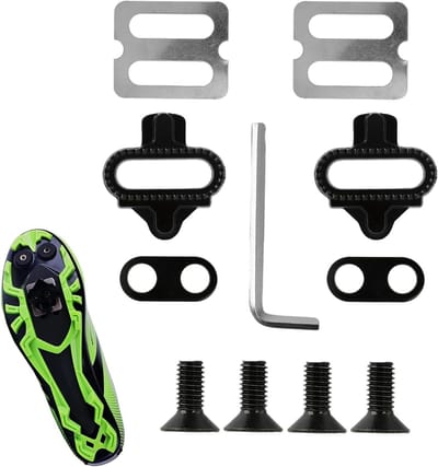 Allecto Plus - FietsCleats Set van 2 stuks met anti-slip Cleat Plates voor MTB SPD-pedalen. Geschikt voor mountainbike en indoor cycling schoenen met hoge duurzaamheid.