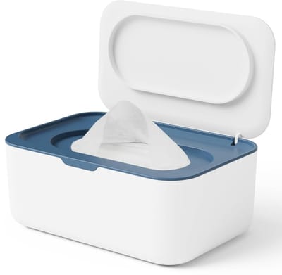 Daity 1-pack - Opbergdoos voor vochtige doekjes - navulbaar ontwerp - geschikt voor kinderen en volwassenen - frisse - vochtige doekjes, superpraktisch (Blauw)