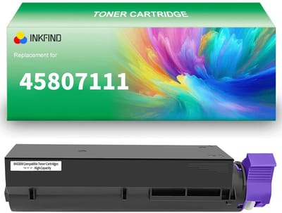 INKFIND B432XX 45807111 Tonercartridge compatibel met OKI 45807111 Toner Cartridge 45807111 B432XX - 1-pack Zwart (extra hoge capaciteit)
