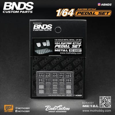 Bnds Nouvelle Pièces Modifiées en Métal 1/64 Petite Échelle Tuyau d'Échappement Silencieux Ensemble de Pédales Style Course Pour Voiture Modèle Véhicule de Course Jouet