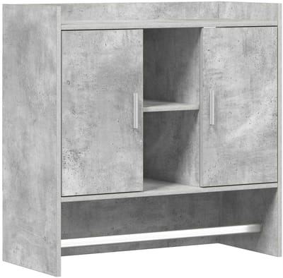 vidaXL - Wandplank - Muurmontage - Betongrijs - 80 - x - 36 - x - 80 - cm - Bewerkt - hout