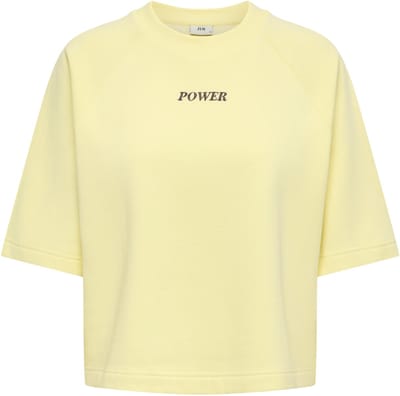 Jacqueline de Yong Trui Jdyolivia 2/4 Emb. Sweatshirt Jrs E 15384345 Double Cream/brown Power Dames Maat - M