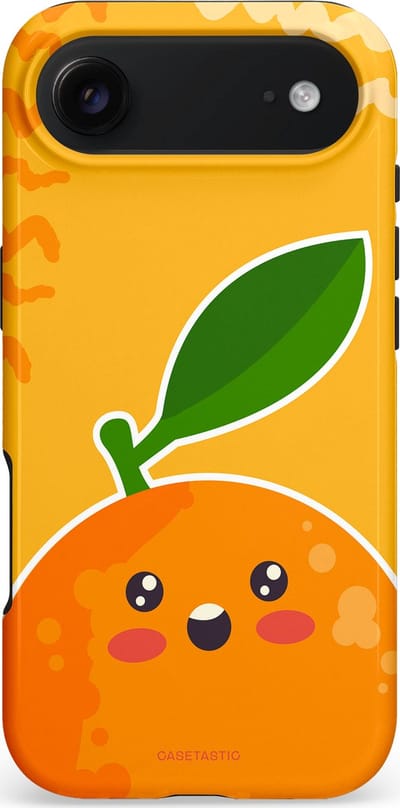 Casetastic hoesje geschikt voor Apple iPhone Air - MagSafe - Dubbellaagse bescherming - Vrolijke Sinaasappel - Fashion Case - Geel Oranje Beige