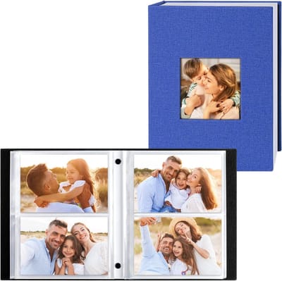 Fotoalbum 10 x 15 cm voor 200 foto's, 2 pakketten, linnen afwerking, ideaal voor landschapsfoto's en herinneringen