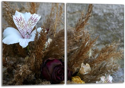 TMK ArtDeko - Glasbeschermplaat voor Fornuis - 2x 40x52 cm - Orchidee