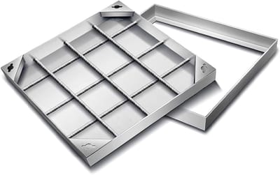 Verzonken Putdeksel - RVS Mangatdeksel - Afvoer Beschermen - Naadloze Integratie - 70x70cm - Zilver