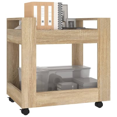 vidaXL - Bureaukastje - 60x45x60 - cm - bewerkt - hout - sonama - eikenkleurig