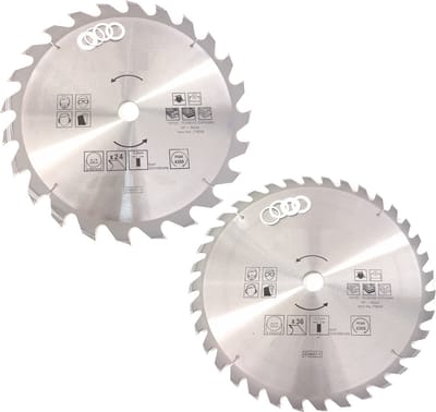 TCT 24 & 36 tands Cirkelzaagblad Ø 350 x 3 x Ø 30mm Carbide tanden incl 4 verloopringen (34&35)