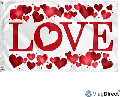 VlagDirect - Valentijnsdag vlag - Valentijn thema vlag - Liefde vlag - Liefdesvlag 90 x 150 cm.