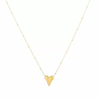 Bijoutheek Collier Hart Ketting Balls Goud