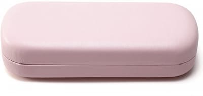 Brillenkoker - 16 x 6,4 x 3,5 cm - Harde schaal - PU-leren brillenhoes - Leesbril - Zakformaat opbergdoos - Zonnebrillenkoker - Roze