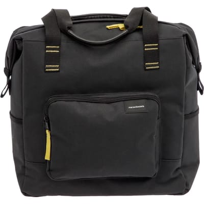 New Looxs ® Tulum Camella - Enkele Fietstas - 100% Gerecycled Polyester - Shopper met Rits - Pakaftas Enkel - Boodschappentas met Haken - Stevig en Afneembaar - 26 Liter - Zwart