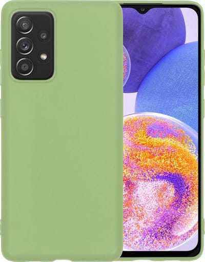 Hoesje - Geschikt voor Samsung Galaxy A23 - Sterk & Shockproof - Siliconen Case - Hoes Cover - Telefoonhoes - Groen