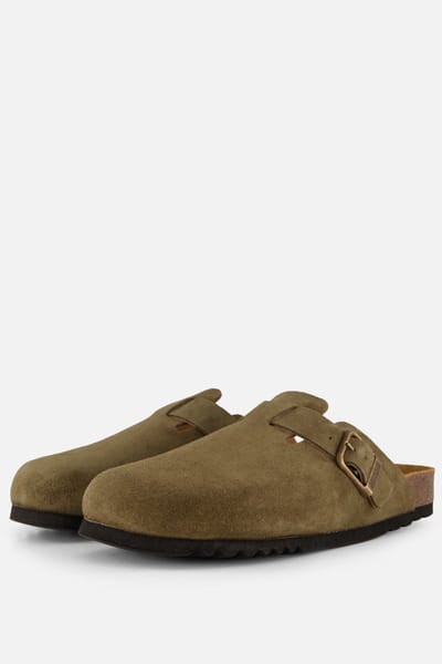 Scholl Olivier Muiltjes groen Suede - Maat 40