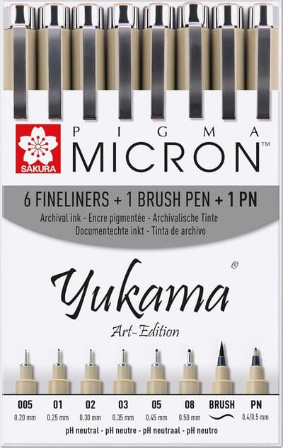 Fineliner Set - Tekenhulpmiddelen - Precisie Tekenen - Archiefkwaliteit Inkt - 8 Stuks - Zwart